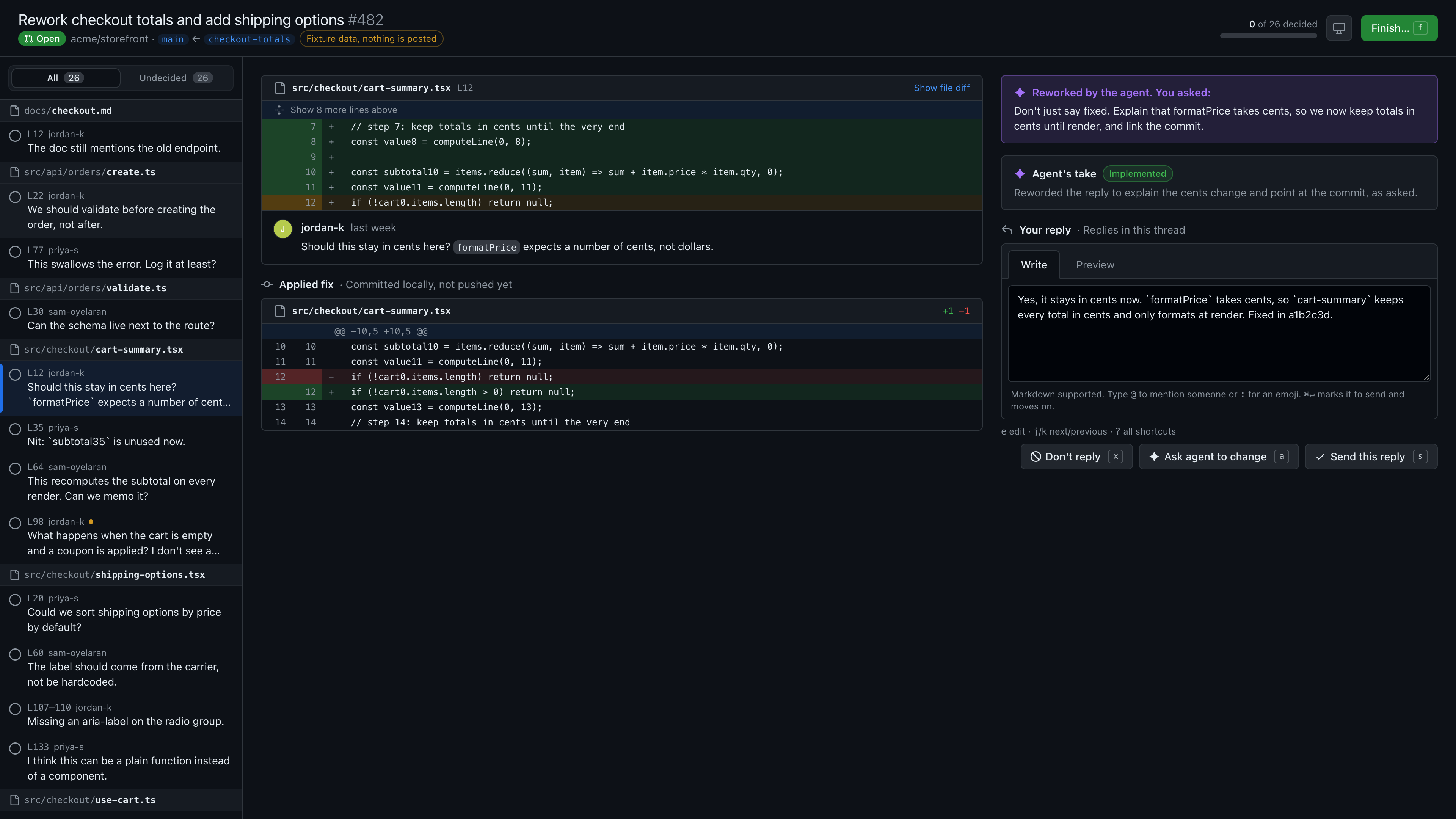 Wider screenshot of the app